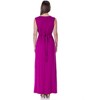 Womens V-Neck Tie Back Empire Waist Sleeveless Maxi Dress - 24seven Comfort Apparel™ - 3 of 4