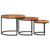 vidaXL Nesting Tables 3 pcs Solid Wood Acacia - 3 of 4