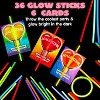 Joyfy 36 Packs Neon Valentines Day Gift Cards with Glow Stick Bracelets, Glow in the dark Necklaces for Valentine's Party Favor - 3 of 4