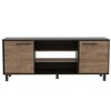 58.6" CarbonTV Stand with 3-Shelf 2-Door Reinforced Metal Legs, Supports Up to 65" Flat Screen TVs for Living Room - 4 of 4