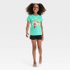 Girls' Short Sleeve 'Beach Girls' Graphic T-Shirt - Cat & Jack™ Green - 4 of 4