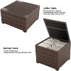 Acekool 8-Piece Outdoor Patio Conversation Set with Thick Cushions, Tempered Glass Coffee Table, and Storage for Garden, Porch & Backyard - 4 of 4