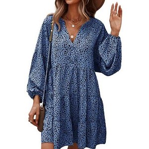 Women's Plus Size Dress Knee Length Wrap Min DressWomenyellow-cs X-Large - 1 of 1