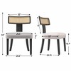 VYNXARIA Modern Dining Chairs Set of 2,Solid Wood and Rattan Net Back,Dining Room Chairs Accent Side Chairs£¬Black Frame and Beige Set Coushion - 2 of 4