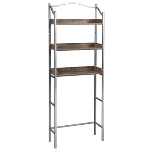 Costway 3-tier Over-the-toilet Storage Rack Bathroom Organizer Space Saver  Rustic Brown : Target