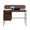Gulches Home Office Desk with Brown Oak Finish 2 File Drawers (Letter/Legal Size), Safety Interlock, Durable Metal Frame - 2 of 4
