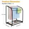 5 Tier 44" Tall Pool Towel Rack Outdoor with Wheels, Freestanding Towel Rack Stand - 3 of 4