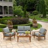 ARDEN Outdoor Loveseat Cushion Set, 48 x 24, Water repellent, Fade Resistant, Cushion Set for Couch, Bench, and Swing 48 x 24, Stone Grey Leala - 3 of 4