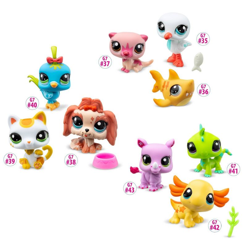 Littlest Pet Shop 3pk Collectible Figures - Llasa Opso, Cat, Fancy Bird, 5 of 11