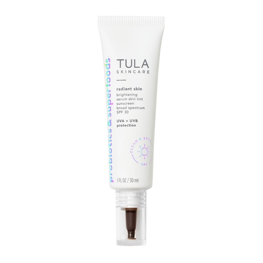 Photos - Sun Skin Care TULA SKINCARE Radiant Skin Brightening Serum Skin Tint - SPF 30 - 30 - 1 f