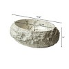 20" Irregular Oval Resin Bathroom Sink with Stone Pattern, Modern Vessel Basin for Bathroom Vanity – The Pop Home - 4 of 4