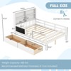 Infans Full Size Bed Frame with 2 Drawers Bookcase & Blackboard Full-length Guardrails - 2 of 4