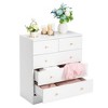 Resenkos 5-drawer Storage Dresser Chest, Wood Chest of Drawers, Modern Chest Organizer for Entryway, Hallway, Office, White - 2 of 4