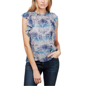 Lucky Brand Womens lutter-Sleeve Floral Knit Blouse - 1 of 1