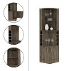 Vynxaria Stylish Corner Cabinet with Wine Glass Rack and Ample Storage - 3 of 4