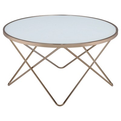 Coffee Table Frosted Champagne - Acme Furniture