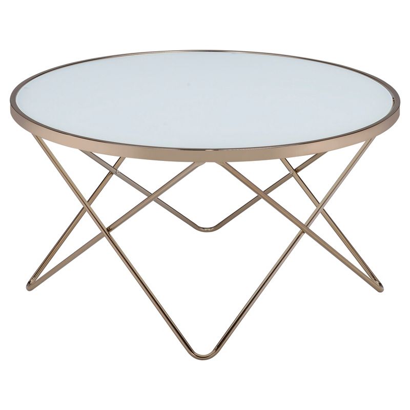 Coffee Table Frosted Champagne - Acme Furniture, 1 of 6