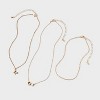 Girls' Initial with Choker and Layered Necklace Set - art class™ Gold - 2 of 3