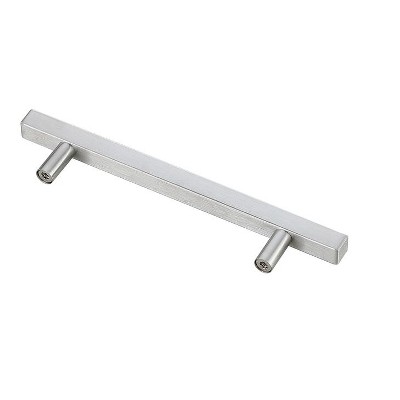 Brushed Nickel Modern Bar Pull with Mounting Hardware