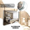 VYNXARIA 30"x20" Silver Rounded Corner Rectangle Bathroom Mirror For Wall Metal Deep Set Design  Wall Mounted Bathroom Mirror(Horizontal & Vertical) - 4 of 4