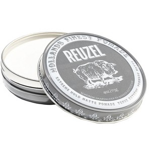Reuzel Extreme Hold Matte Pomade (3.38 oz) Strongest All Day Hair Hold, Water Soluble Styling, No Shine & Flake Free, Easy To Wash Out Hairstyles - 1 of 4