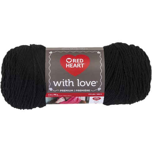 Red Heart Yarn Black With Love Yarn (4 - Medium), Free Shipping at