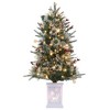 3FT Pre-Lit Artificial Christmas Tree,Tabletop Christmas Tree with Pine Cones - 3 of 4