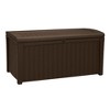 Keter Unity 40 Gallon Stainless Steel Top Grilling Bar Cart with Borneo 110 Gallon Plastic Outdoor Furniture Storage Deck Box, Brown - 3 of 4