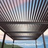 Purple Leaf Louvered Pergola with Retractable Roof, Adjustable Aluminum Hardtop Gazebo for Patio - 3 of 4