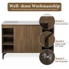 HYLEORY 48" Bathroom Vanity with Basin, Bathroom Storage Cabinet with Two Doors and open shelf, Solid Frame - 4 of 4