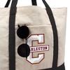 College Of Charleston Primary Logo Canvas Tote Bag With External Pocket, Reusable Shoulder Bag for Shopping, School, Beach - 2 of 4