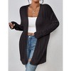 Womens Cardigan Above Knee Crochet Sweater Open Front Ribbed Long Sleeve Lightweight Sweater Longline Cardigan Cozy Fall Sweater Coats - 4 of 4
