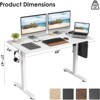 RISOKEYS 48 inch Computer Desk - Adjustable Desk with Spacious Desktop,Headphone Hook for Home Office & Office, Easy to Use - 3 of 4