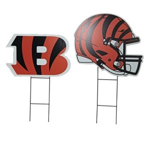 NFL Cincinnati Bengals Logo and Helmet 2pk Yard Sign Set - 1 of 1