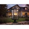 Urban Ambiance Luxury Farmhouse Outdoor Post Light 26.875''H x 9.5''W,  Midnight Black Finish,  Calderdale Collection, UHP1400 - 2 of 4