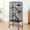 VEVOR 69" Rolling Metal Ferret Cage, Large 4-Tier Critter Nation Cage, Small Animal Cage with Ramps & Tray, Easy to Set up for Pet Rats, Hamster - 2 of 4