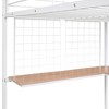 NicBex Metal Loft Bed with Built-in Desk and Metal Grid for Kids Teens Adults,White/Black - 4 of 4