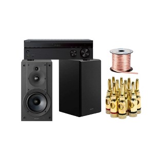 Sony 2-Channel Stereo Receiver with Bookshelf Speaker (Pair, Black) Bundle - 1 of 4