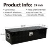 Heavy Duty Aluminum Truck Bed Tool Box 5 Bar Tread Waterproof Truck Storage Organizer Chest with Side Handle Lock Keys Trailer Tool Box RV ATV Storage - 2 of 4