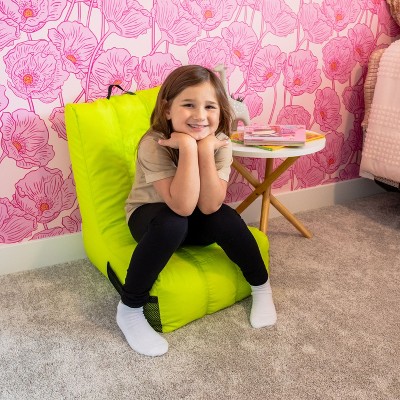 Lime Punch Polyester Video Lounger Bean Bag Chair