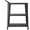 Vynxaria Industrial 3-Tiered Metal Dining Cart with Swivel Wheels for Easy Mobility - 4 of 4