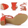 Perphy Strappy Lace Up Chunky High Heel Sandals for Women - 3 of 4