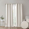PAGED 42x84 Inch Tonal Printed Faux Silk Total Blackout Curtains,Curtain Panels for Living Room,Bedroom(2 Pcs Window Panels) - 4 of 4