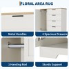 43.3" H Armoire Wardrobe Closet with 4 Drawers & Hanging Rod, Multifunctional Wood Storage Cabinet, Freestanding Dresser for Bedroom - 4 of 4
