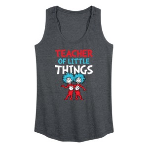 Women's - Dr. Seuss - Teacher Of Little Things Graphic Racerback Tank - 1 of 4