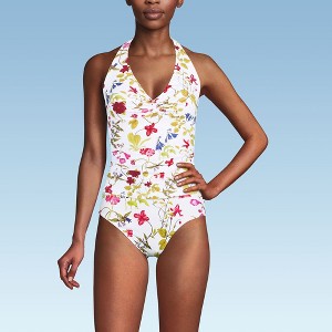 Lands' End Women's Twist Halter Tankini Top - 1 of 3