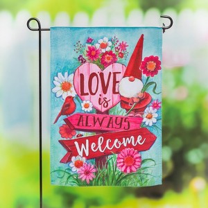 Love is Always Welcome Suede Garden Flag - 1 of 4