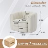 CAVINAS Swivel Accent Barrel Chair, Modern Upholstered Round Armchair for Living Room with 360-Degree Swivel - 4 of 4