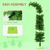 TopComfy Christmas Tree Stands Artificial Christmas Tree Festive Pencil Christmas Tree Cozy Snowy Decor for Living Room, Green, 35.46"*11.82"*5.91" - 4 of 4
