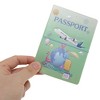 Unique Bargains Cartoon Airplane Landmark Passport Holder Light Green 1 Pc - 3 of 4